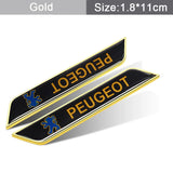2pcs Peugeot Car Fender Side Stickers Trunk Anti-scratch Decal