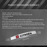 2pcs Citroen Metal Car Fender Side Badge Decal Rear Emblem Sticker