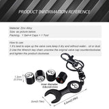 4pcs/set Infiniti Logo Car Air Valve Stem Cap Auto Tyre Valve Covers with Wrench