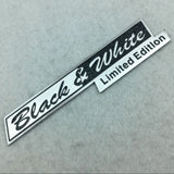 Land Rover Black & White Limited Edition Metal Car Rear Sticker Decal Emblem Badge