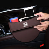 Leather Car Seat Gap Storage Box Organizer Case for Logo Odyssey City 10th Accord Jazz Pilot Civic Crosstour Accessories