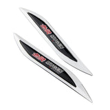 2pcs Honda Mugen Logo Metal Car Sider Fender Sticker Emblem Badge