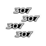 4pcs/set Peugeot 206 207 208 307 308 407 508 2008 3008 4008 5008 Metal Car Stereo Sticker Auto Audio Emblem Decal
