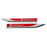 2pcs/set Renault Metal Car Fender Side Sticker Emblem Badge Decal