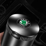 Skoda Metal Car Ash Tray Auto Ashtray Cigarette Holder Box with LED Light