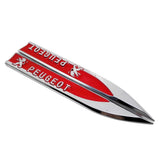 2pcs/set Peugeot Metal Car Fender Side Sticker Emblem Badge Decal