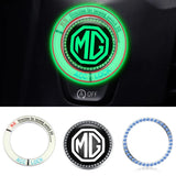 MG Logo Luminous Car Engine One-click Start Stop Button Cover Sticker