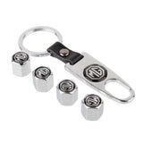 4pcs/set MG Car Air Valve Stem Cap Auto Tyre Valve Covers with Keychain