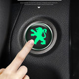 Peugeot Luminous Car Engine One-click Start Stop Button Cover Sticker