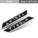 2pcs Tesla Car Fender Side Stickers Trunk Anti-scratch Decal