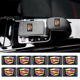 10pcs Cadillac Epoxy Car Armrest Button Sticker