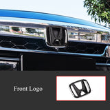 ABS Carbon Fiber Car Front Grille Sticker Rear Trunk Steering Wheel Emblem for Logo 10th Accord 2020 2019 2018 Accessories