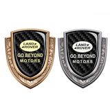 Land Rover Metal Carbon Fiber Shield Car Rear Sticker Auto Window Emblem Badge Decal