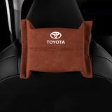 Toyota Suede Car Tissue Box Holder Seat Back Hanging Napkin Storage Bag