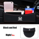 Leather Car Seat Gap Storage Box Organizer Case for Logo Odyssey City 10th Accord Jazz Pilot Civic Crosstour Accessories