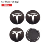 4pcs/set 56mm Tesla ABS Car Wheel Hub Center Caps Covers