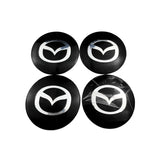 4pcs/set 56mm Mazda MS Mazdaspeed Car Wheel Center Hub Sticker Decal