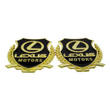 2PCS Lexus Metal Car Rear Sticker Shield Trunk Emblem Badge Decal