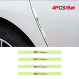 4pcs Cadillac Luminous Car Door Bumper Strip Anti-collision Protection Sticker