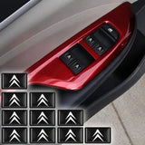 10pcs/set Citroen Epoxy Car Door Lift Button Sticker Emblem Decal