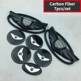 7pcs Hyundai GENESIS ABS Car Front Emblem Rear Badge Steering Wheel Sticker Wheel Center Hub Sticker