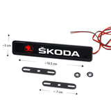 Skoda Logo Car Front Hood Grille LED Light