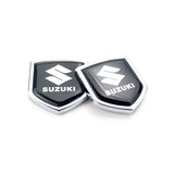 2PCS Suzuki Metal Car Rear Sticker Shield Trunk Emblem Badge Decal