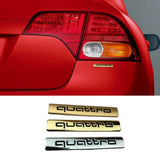 Audi Quattro Metal Car Trunk Sticker Rear Badge Decal