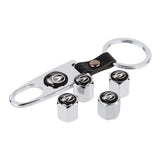 4pcs/set Acura Car Air Valve Stem Cap Auto Tyre Valve Covers with Keychain