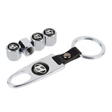 4pcs/set Hyundai Car Air Valve Stem Cap Auto Tyre Valve Covers with Keychain