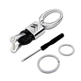 Citroen Logo PU Leather Braided Rope Car Keychain