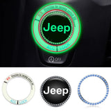 Jeep Luminous Car Engine One-click Start Stop Button Cover Sticker