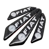 4pcs/set Fiat Carbon Fiber Car Door Anti-Scratch Sticker Door Side Protection Bumper Strips