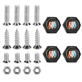 4pcs/set Buick Logo Stainless Steel Car License Plate Bolts