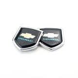 2PCS Chevrolet Metal Car Rear Sticker Shield Trunk Emblem Badge Decal