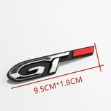 Peugeot Letter GT Logo ABS Car Rear Sticker Auto Body Fender Side Emblem Badge Decal