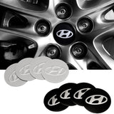 4pcs 56mm Hyundai Car Wheel Center Hub Caps Sticker Decal