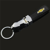 Chevrolet Leopard PU Leather Car Keychain Key Ring Pendant