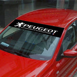 130*21cm Peugeot Car Front Trunk Window Windshield Sunshade Sticker Decal