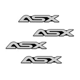 4pcs/set Mitsubishi Lancer Outlander ASX Pajero Ralliart Metal Car Stereo Sticker Auto Audio Emblem Decal