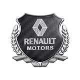 Renault Metal Carbon Fiber Car Rear Sticker Shield Trunk Emblem Badge Decal