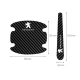 Peugeot Carbon Fiber Car Door Bowl Handle Anti-collision Protective Stickers Scratches Film
