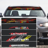 130x21cm Mitsubishi Car Front Trunk Windshield Sunshade Sticker Decal