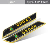 2pcs Skoda Car Fender Side Stickers Trunk Anti-scratch Decal