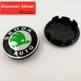 4pcs/set 65mm Skoda HRE ABS Car Wheel Hub Center Caps Covers