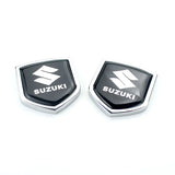 2PCS Suzuki Metal Car Rear Sticker Shield Trunk Emblem Badge Decal