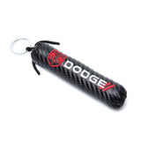 Dodge Carbon Fiber Car Keychain Key Holder Pendant
