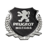 Peugeot Metal Carbon Fiber Car Rear Sticker Shield Trunk Emblem Badge Decal