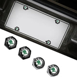 4pcs/set Skoda Logo Stainless Steel Car License Plate Bolts