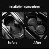 2pcs/set Buick Carbon Fiber Car Water Coaster Non-slip Mat